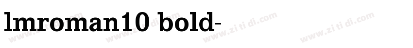 lmroman10 bold字体转换